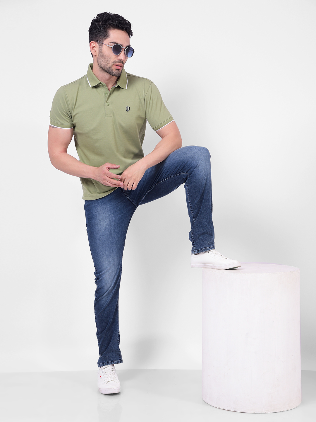 Numero Uno Men Solid Blue Jeans